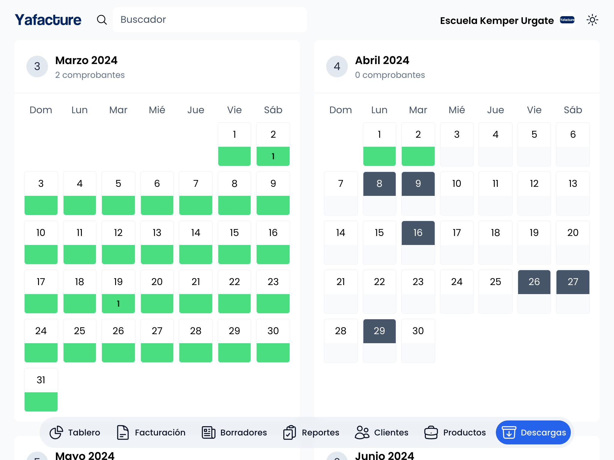 Ten en calendario las descargas masivas y automatiza tus facturas emitidas o recibidas desde Yafacture (downloads)